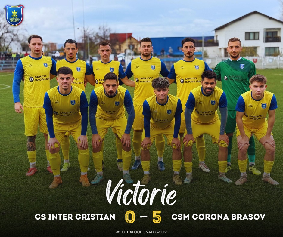 VICTORIE CLARĂ PENTRU CSM CORONA BRAȘOV ÎN ETAPA A 11-A A LIGII A 4-A!