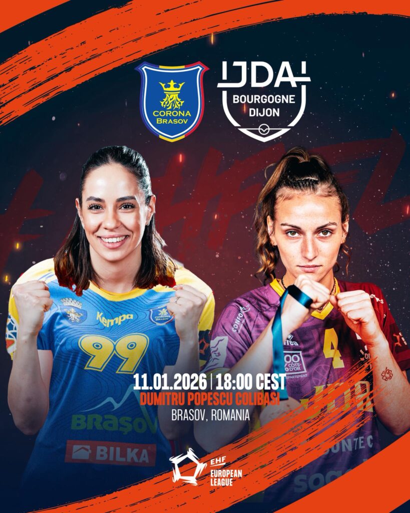 CSM CORONA BRAȘOV – JDA BOURGOGNE DIJON: STARTUL ÎN GRUPELE EHF EUROPEAN LEAGUE, LA BRAȘOV