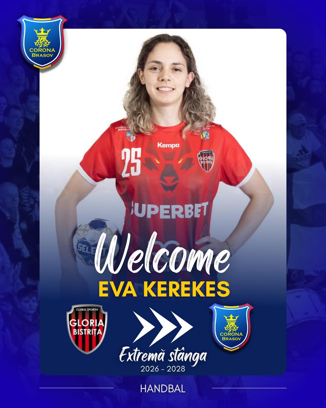 EVA KEREKES, EXTREMA STÂNGĂ A LOTULUI NAȚIONAL AL ROMÂNIEI, A SEMNAT CU CORONA BRAȘOV!