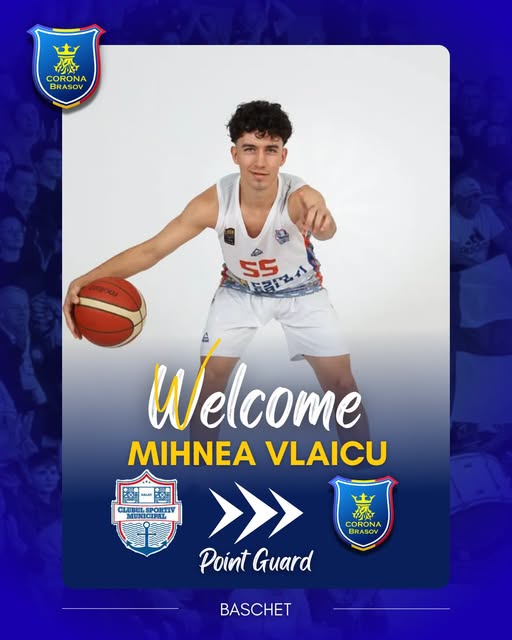 Nou transfer pentru echipa de baschet masculin: Mihnea Vlaicu vine la Corona Brașov!